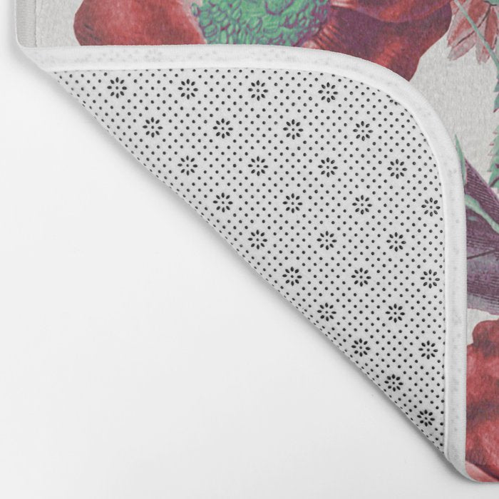 red flowers Bath Mat Gallery Image 2