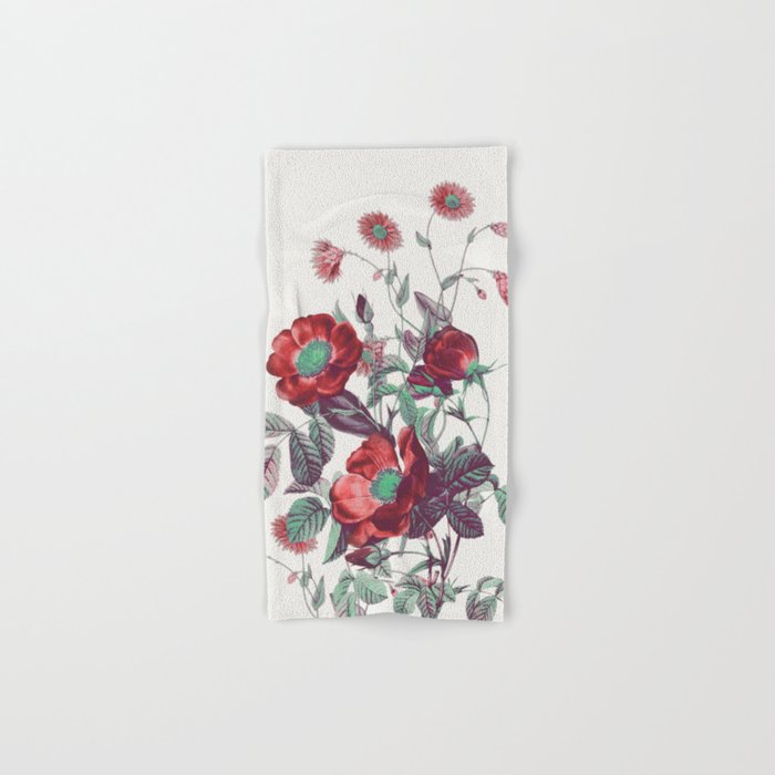 red flowers Bath Towel Gallery Image 1