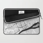 Detroit Map Gray Laptop Sleeve Gallery Image 2
