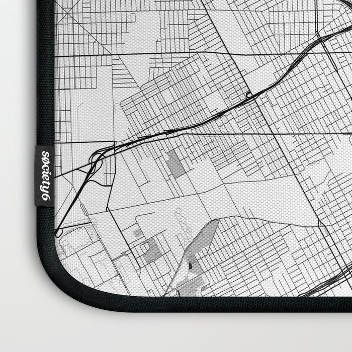 Detroit Map Gray Laptop Sleeve Gallery Image 3