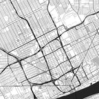 Detroit Map Gray Coffee Mug Gallery Image 2