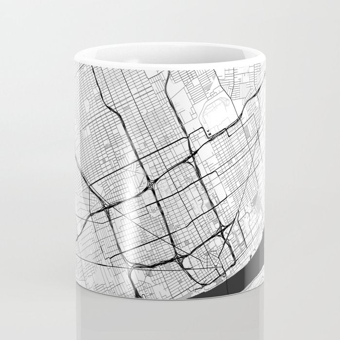 Detroit Map Gray Coffee Mug Gallery Image 4