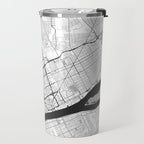 Detroit Map Gray Travel Mug Gallery Image 2