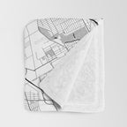 Detroit Map Gray Throw Blanket Gallery Image 3