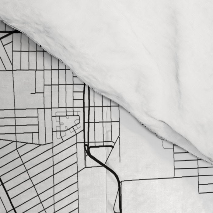 Detroit Map Gray Comforter Gallery Image 4