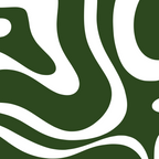 Retro Modern Liquid Swirl Abstract Pattern in Deep Green and White Coffee Mug Gallery Image 2
