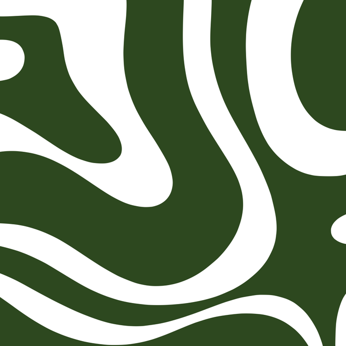 Retro Modern Liquid Swirl Abstract Pattern in Deep Green and White Coffee Mug Gallery Image 2