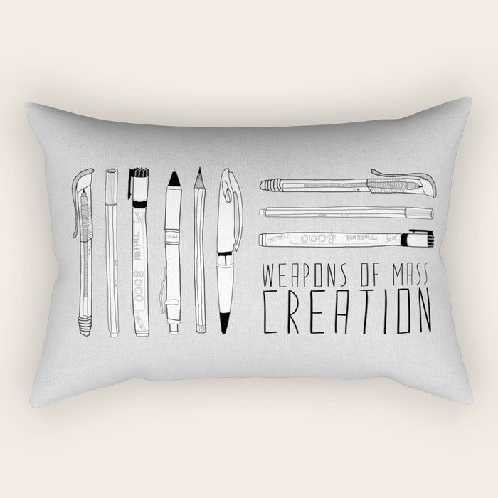 weapons of mass creation Rectangular Pillow Gallery Image 2