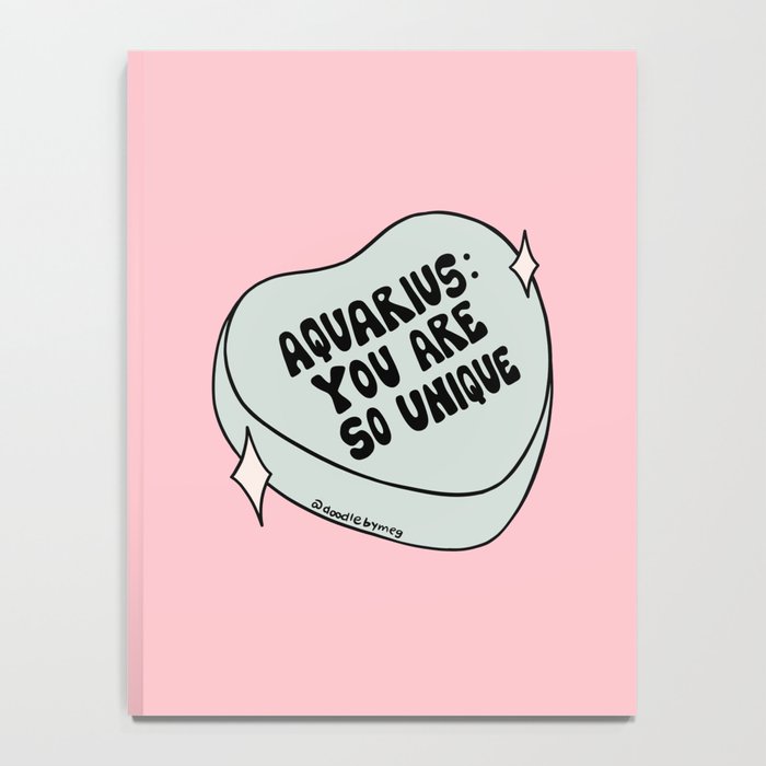 Aquarius Conversation Heart Notebook Gallery Image 4