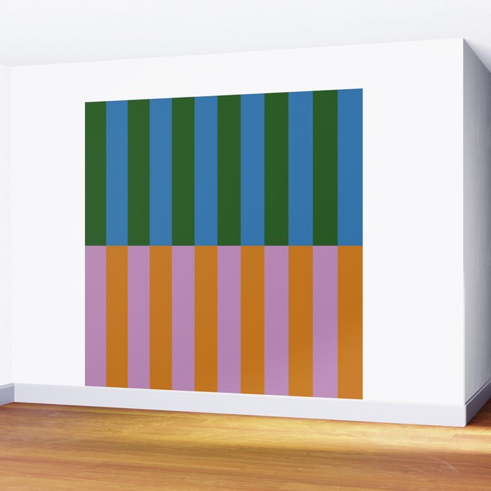 Abstraction_GEOMETRIC_STRIPE_LINE_COLORFUL_POP_ART_0701L Wall Mural Gallery Image 2