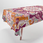 Ruby and Spice Floral Mandala Tablecloth Gallery Image 1