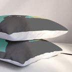 Black Cat Peeking 2x2 Pillow Sham Gallery Image 3