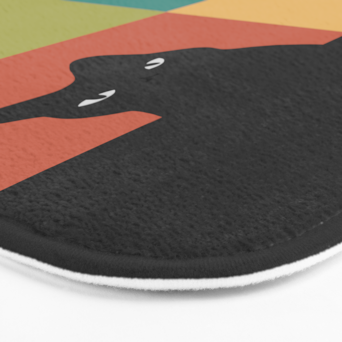 Black Cat Peeking 2x2 Bath Mat Gallery Image 3