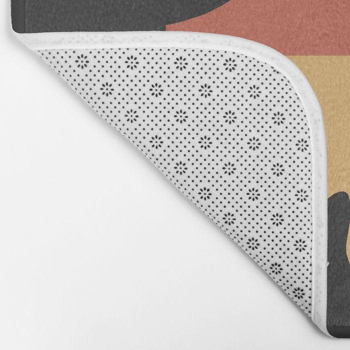 Black Cat Peeking 2x2 Bath Mat Gallery Image 2