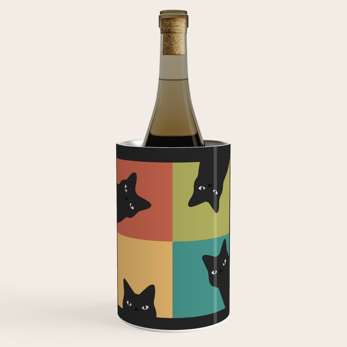 Black Cat Peeking 2x2 Wine Chiller Gallery Image 1