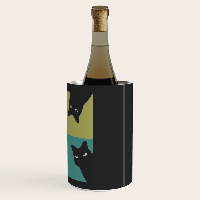 Black Cat Peeking 2x2 Wine Chiller Gallery Image 3