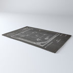 Baseball Patent - Sports Fan Softball Baseball Art - Black Chalkboard Rug Gallery Image 3