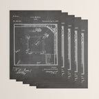 Baseball Patent - Sports Fan Softball Baseball Art - Black Chalkboard Wrapping Paper Gallery Image 3
