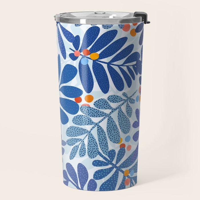 Mid Century Winter Blues Travel Mug Gallery Image 2