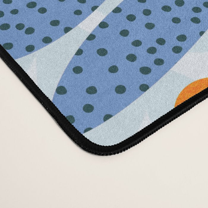 Mid Century Winter Blues Desk Mat Gallery Image 4