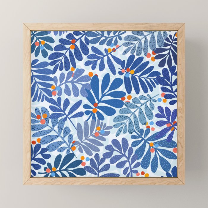Mid Century Winter Blues Mini Art Print Gallery Image 1