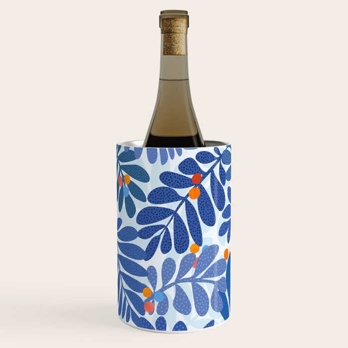 Mid Century Winter Blues Wine Chiller Gallery Image 2