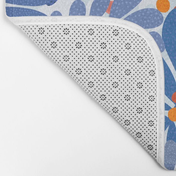 Mid Century Winter Blues Bath Mat Gallery Image 2