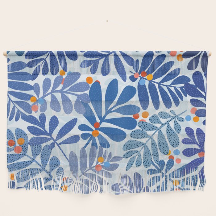 Mid Century Winter Blues Wall Hanging Gallery Image 1