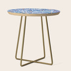 Mid Century Winter Blues Side Table Gallery Image 1