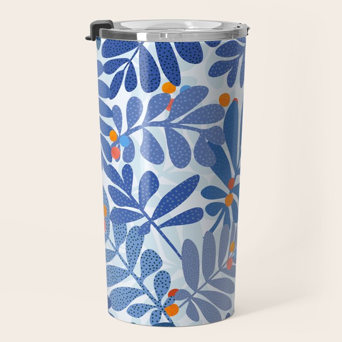 Mid Century Winter Blues Travel Mug Gallery Image 3