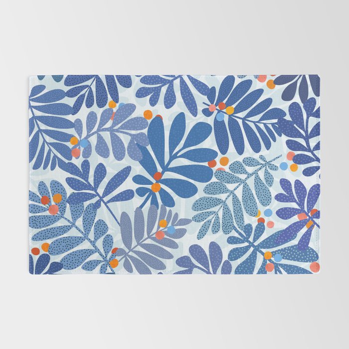 Mid Century Winter Blues Rug Gallery Image 2