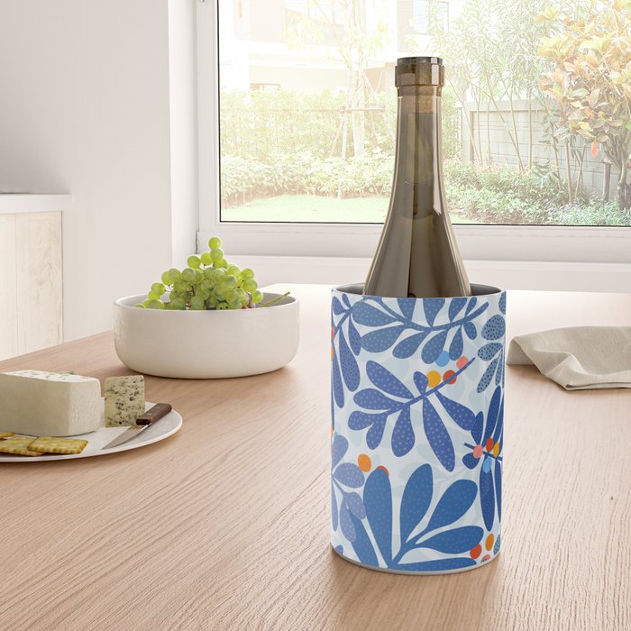 Mid Century Winter Blues Wine Chiller Gallery Image 4