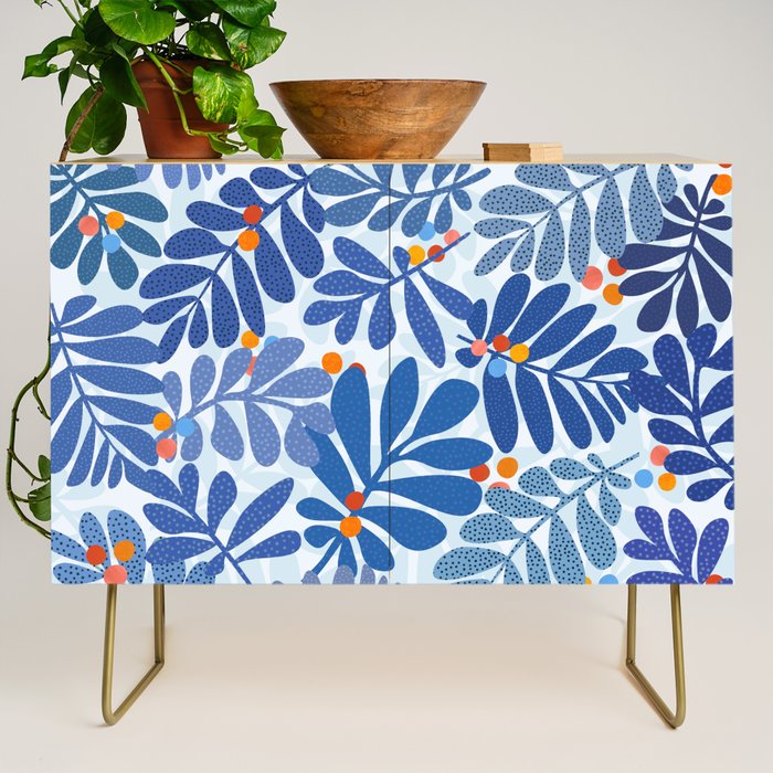 Mid Century Winter Blues Credenza Gallery Image 1