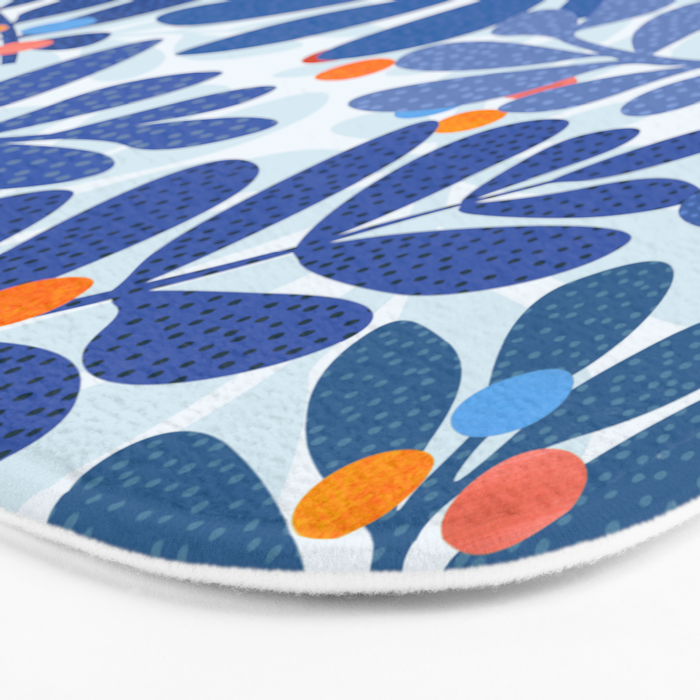 Mid Century Winter Blues Bath Mat Gallery Image 3