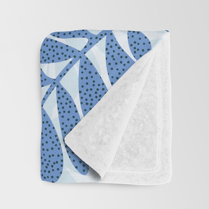 Mid Century Winter Blues Throw Blanket Gallery Image 3