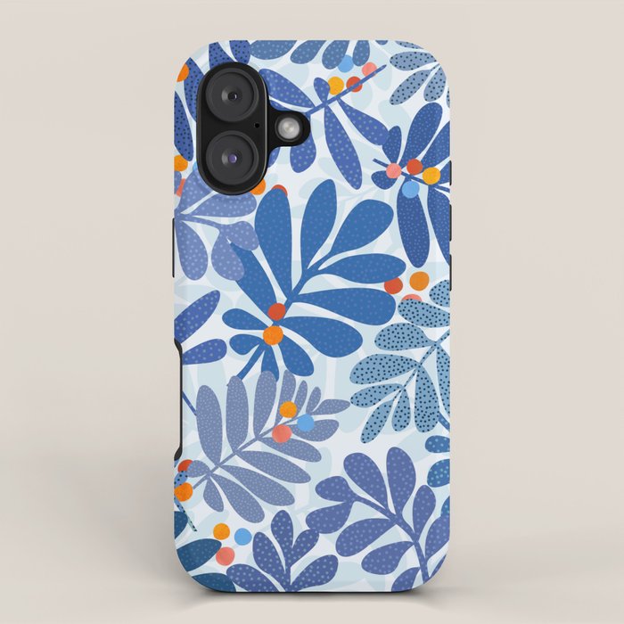 Mid Century Winter Blues iPhone Case Gallery Image 1