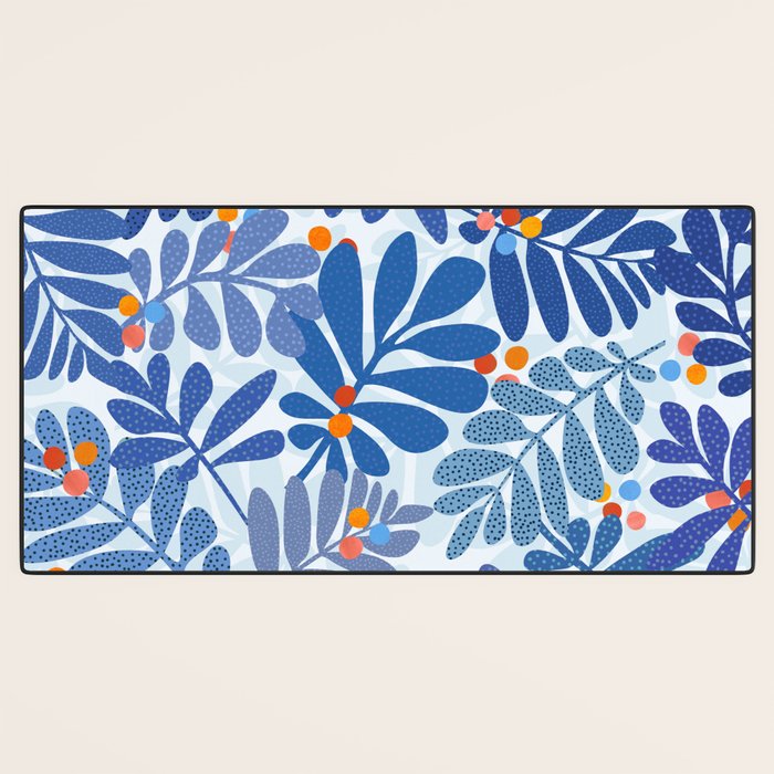 Mid Century Winter Blues Desk Mat Gallery Image 3