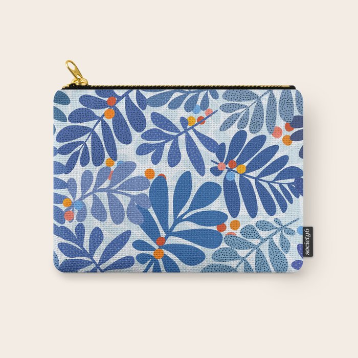 Mid Century Winter Blues Carry All Pouch Gallery Image 1