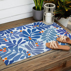 Mid Century Winter Blues Outdoor Rug Gallery Image 2