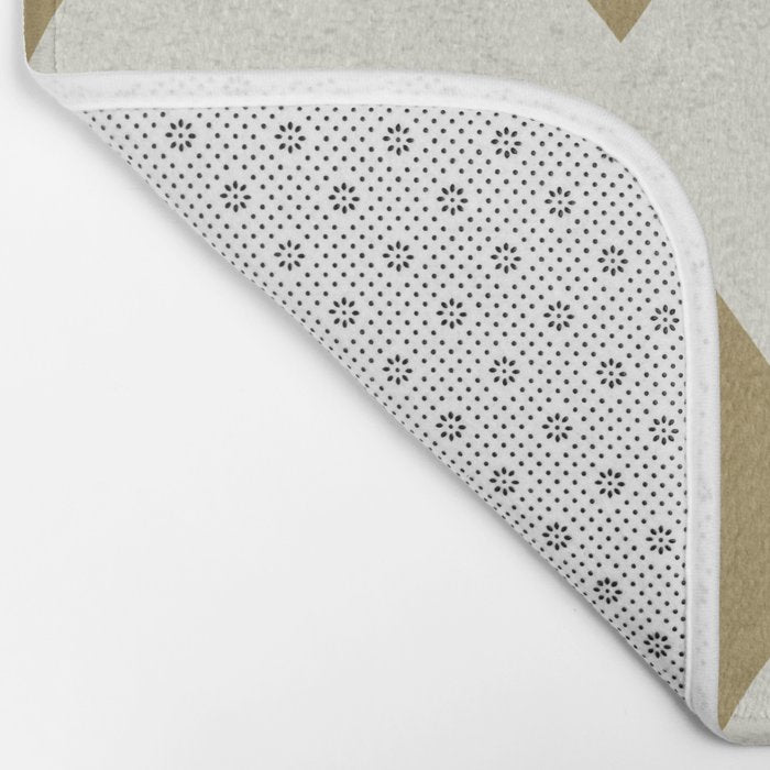Diamond Pattern Abstract - Gold Beige Bath Mat Gallery Image 2