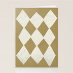 Diamond Pattern Abstract - Gold Beige Stationery Card Gallery Image 2