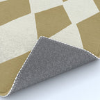 Diamond Pattern Abstract - Gold Beige Rug Gallery Image 4