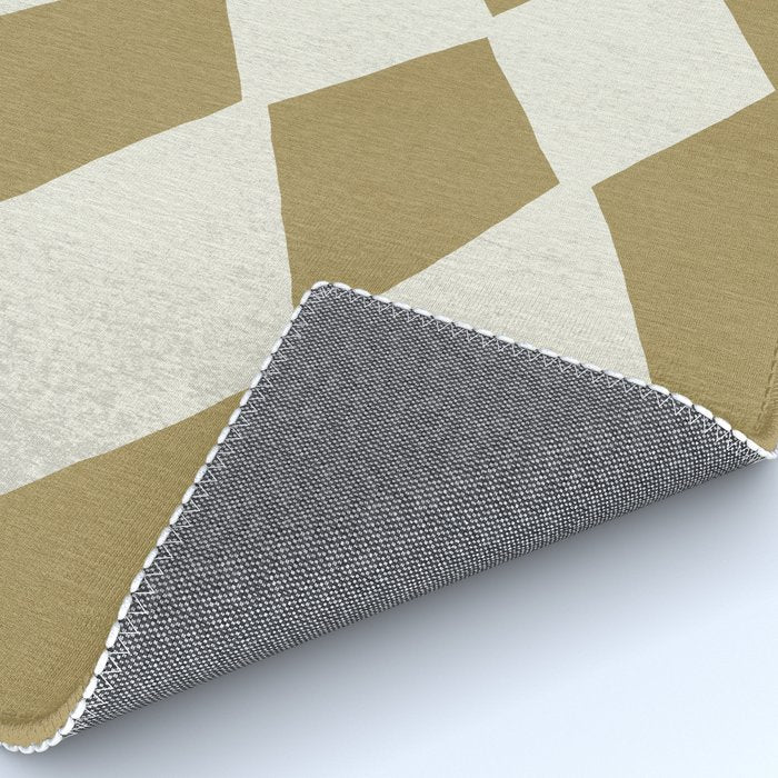 Diamond Pattern Abstract - Gold Beige Rug Gallery Image 4
