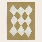 Diamond Pattern Abstract - Gold Beige Poster Gallery Image 4