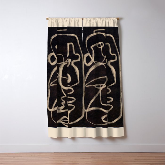 Abstract line art 206 Window Curtain Gallery Image 3