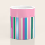 Color Block Stripes Pink Blue Green Coffee Mug Gallery Image 4