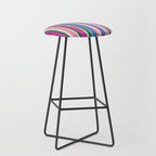 Color Block Stripes Pink Blue Green Stool Gallery Image 1