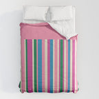 Color Block Stripes Pink Blue Green Comforter Gallery Image 6