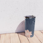 Festive, Floral Prints and Line Art, Navy Blue, Coral and Teal Travel Mug Gallery Image 4