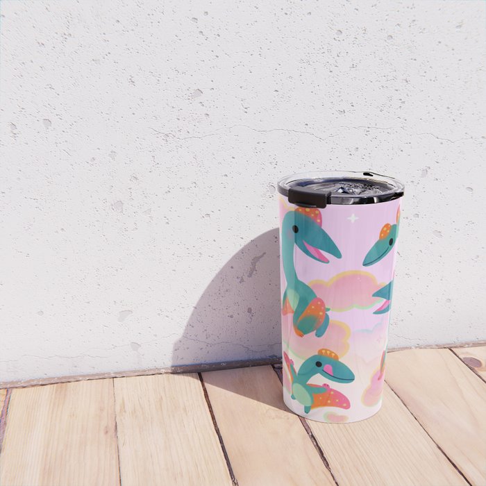 Quetzalcoatlus in the pink sky Travel Mug Gallery Image 4